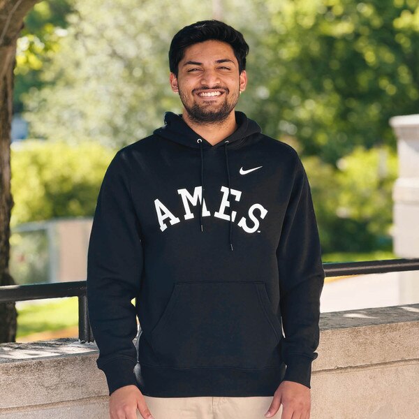 Nike® Ames Black Club Fleece Hoodie